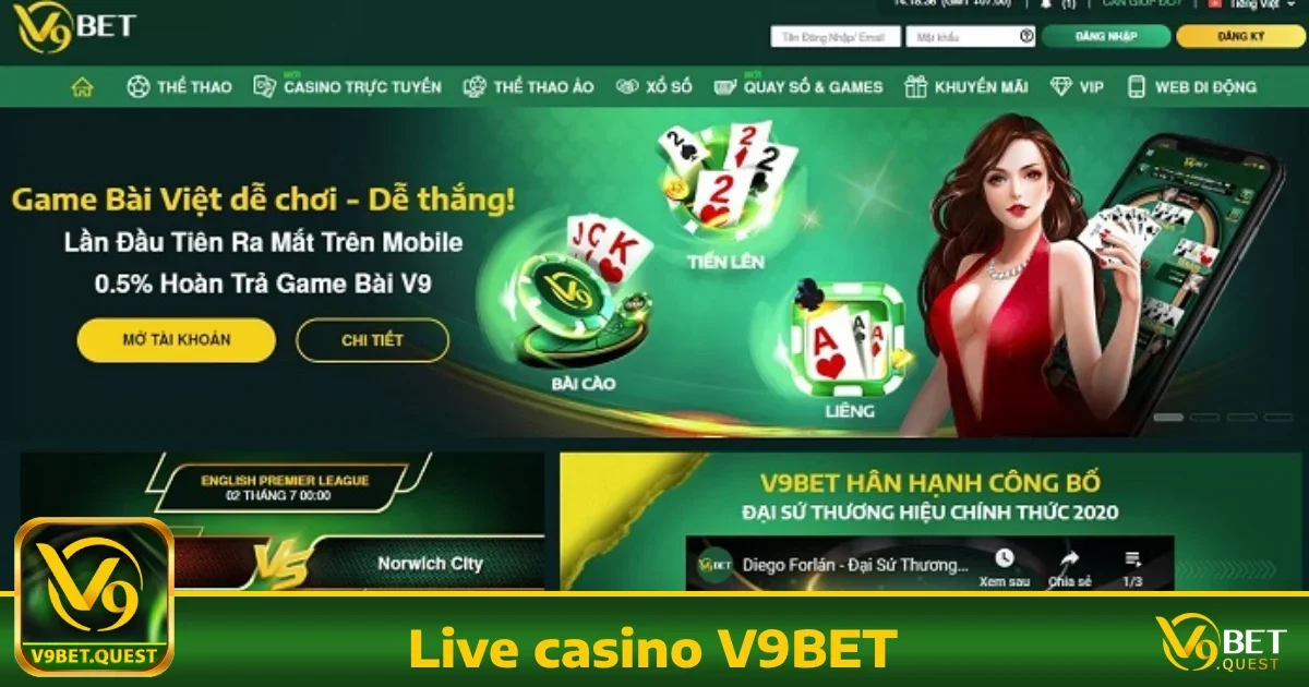 Các trò chơi nổi bật tại Live Casino V9BET
