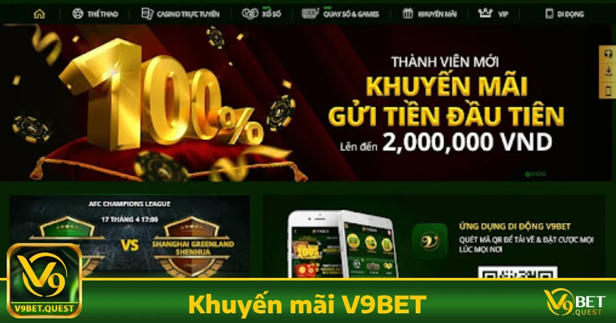 V9bet 30 Khuyến Mãi Hấp Dẫn Tại v9bet – Nhận Thưởng Mỗi Ngày